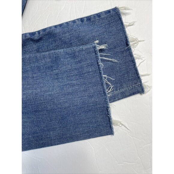 Mother Womens 25 HW Looker Ankle Fray Blue Denim Jeans Distressed - Picture 5 of 8